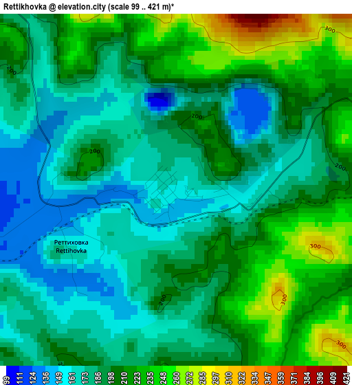 Rettikhovka elevation map