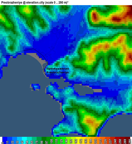 Preobrazheniye elevation map