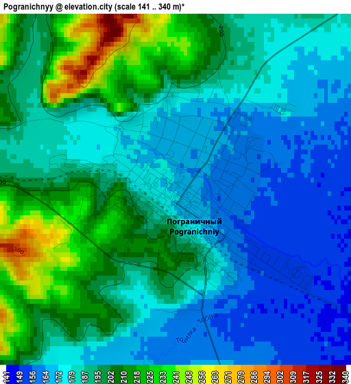 Pogranichnyy elevation map