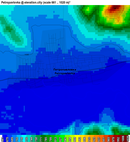 Petropavlovka elevation map