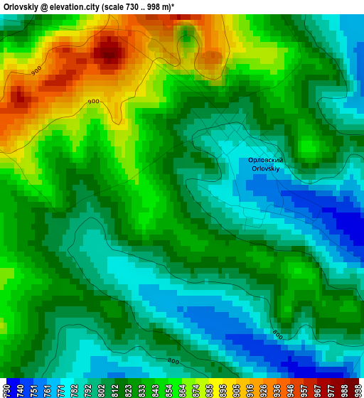 Orlovskiy elevation map