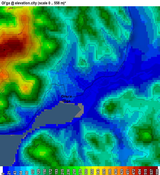 Ol’ga elevation map