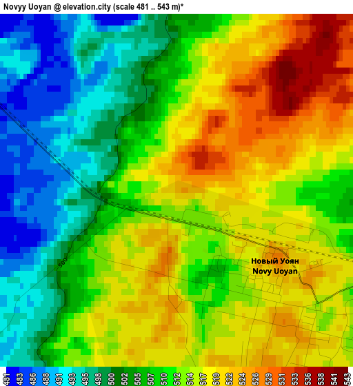 Novyy Uoyan elevation map