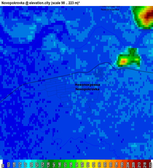 Novopokrovka elevation map