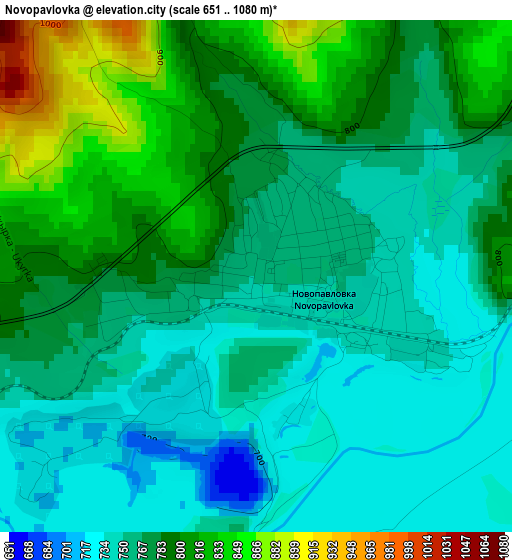 Novopavlovka elevation map