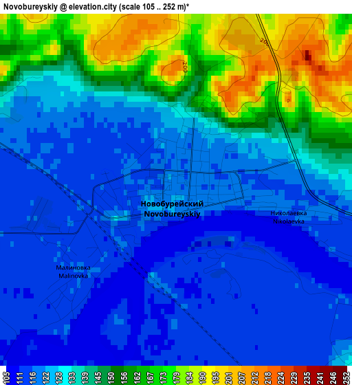 Novobureyskiy elevation map