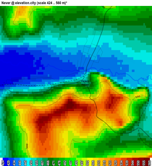 Never elevation map