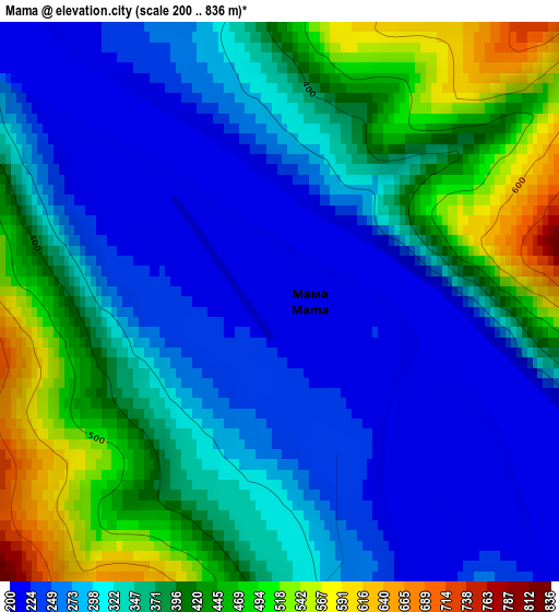 Mama elevation map