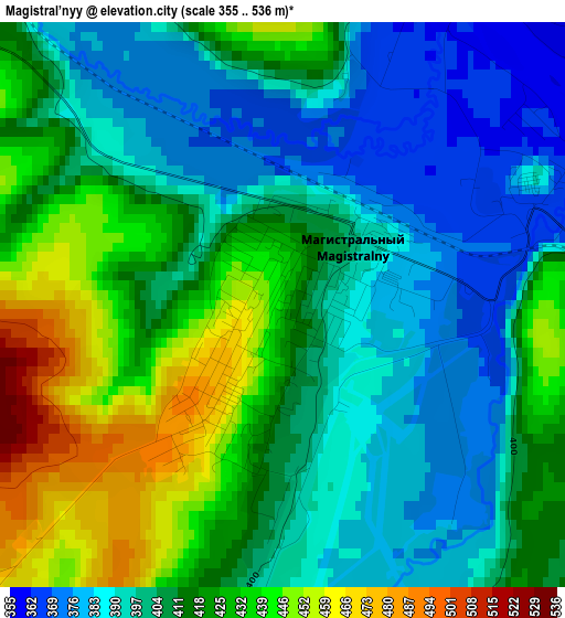 Magistral’nyy elevation map