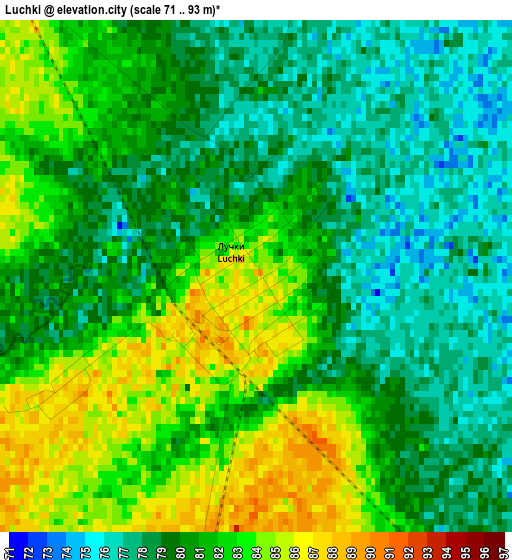 Luchki elevation map