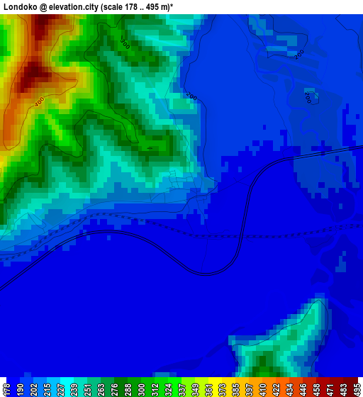 Londoko elevation map