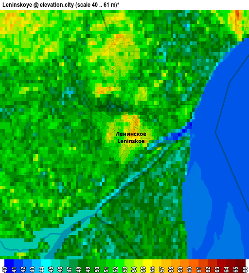 Leninskoye elevation map