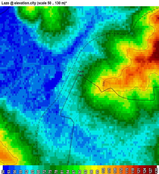 Lazo elevation map