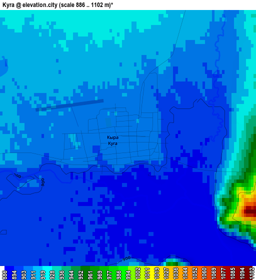 Kyra elevation map