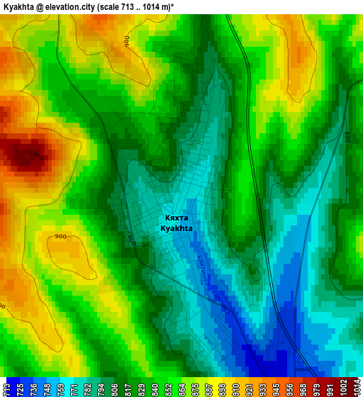 Kyakhta elevation map