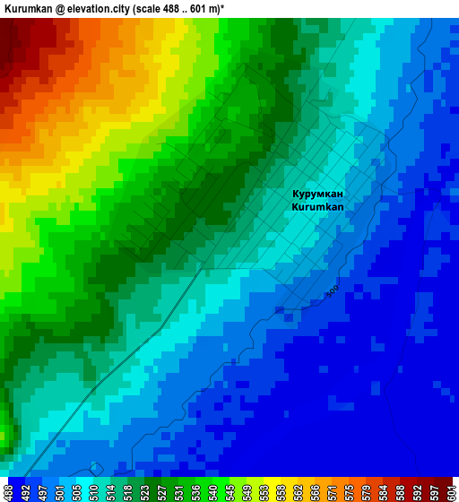 Kurumkan elevation map