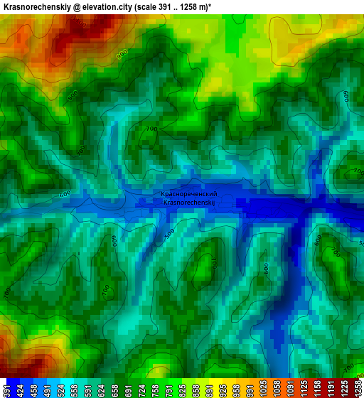 Krasnorechenskiy elevation map