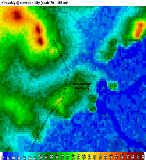 Kirovskiy elevation map