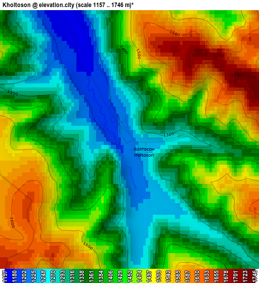 Kholtoson elevation map