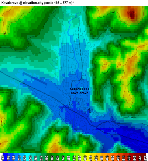 Kavalerovo elevation map