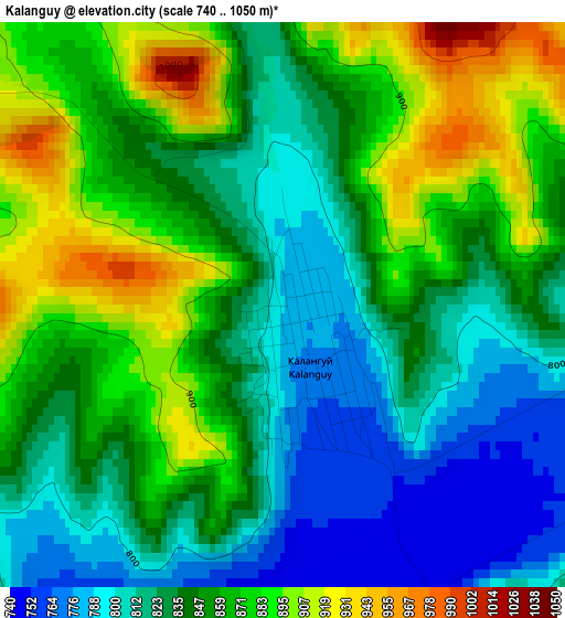 Kalanguy elevation map