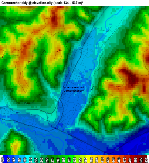 Gornorechenskiy elevation map