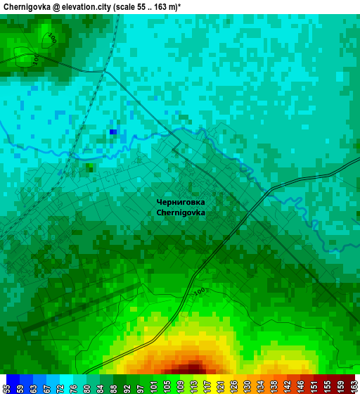 Chernigovka elevation map