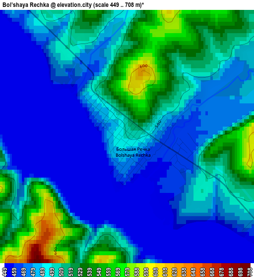 Bol’shaya Rechka elevation map