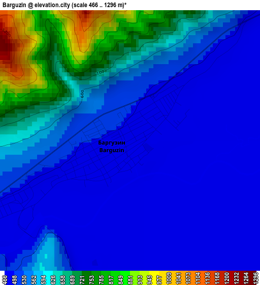 Barguzin elevation map