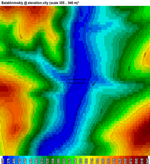 Balakhninskiy elevation map