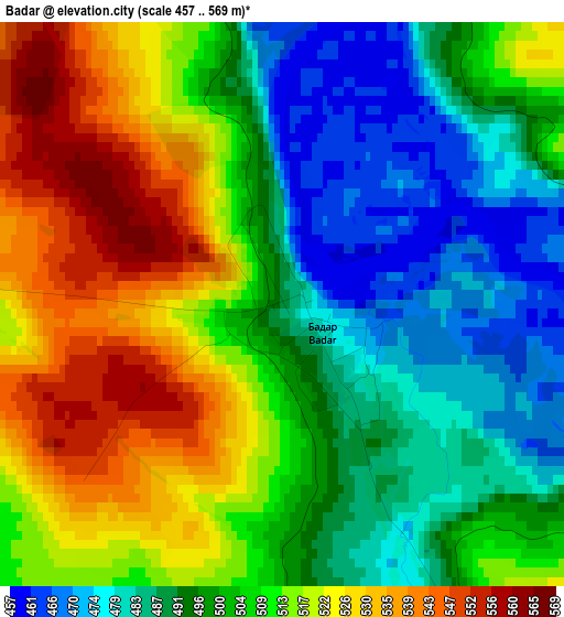 Badar elevation map