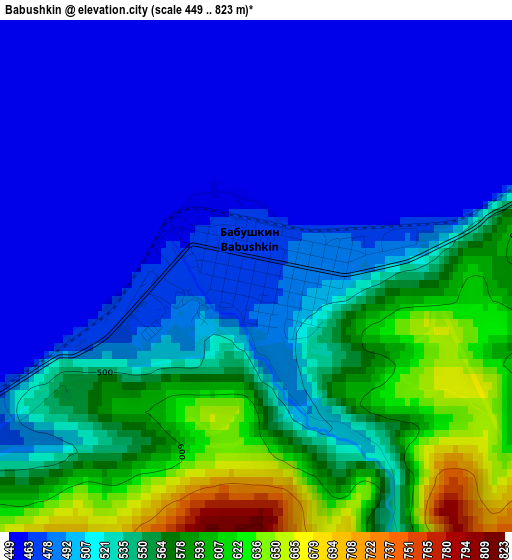 Babushkin elevation map