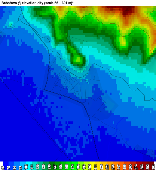 Babstovo elevation map