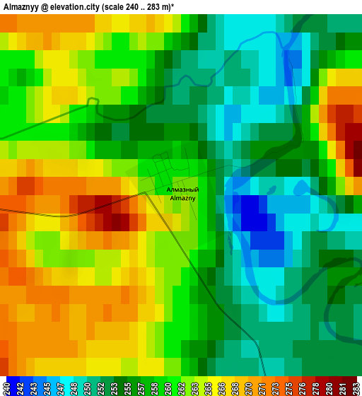 Almaznyy elevation map