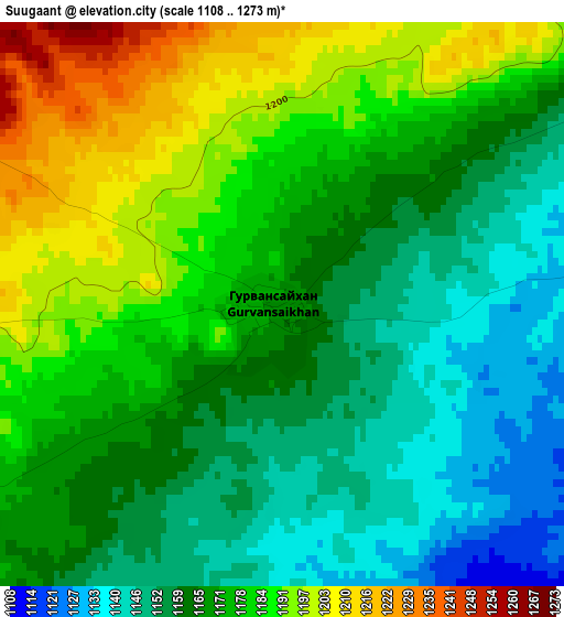 Suugaant elevation map