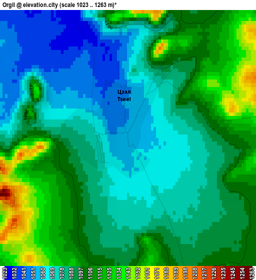 Orgil elevation map