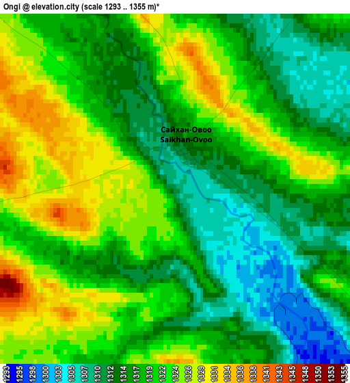 Ongi elevation map