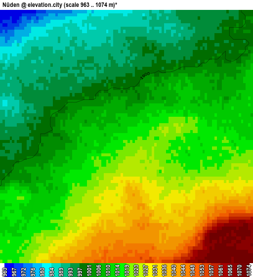 Nüden elevation map