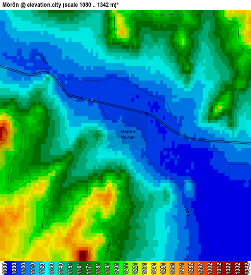 Mörön elevation map