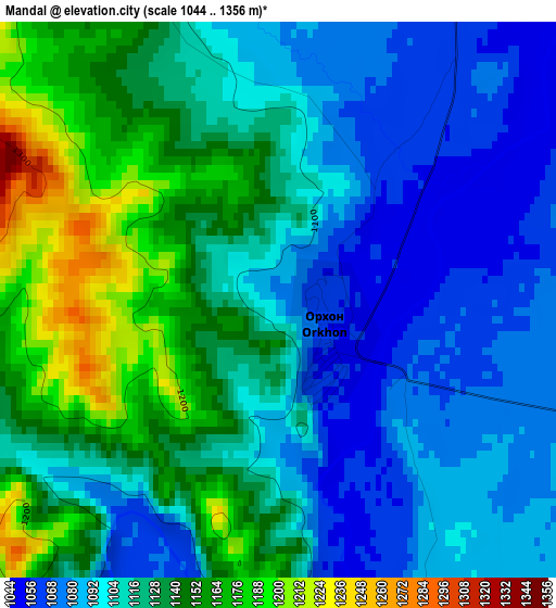 Mandal elevation map