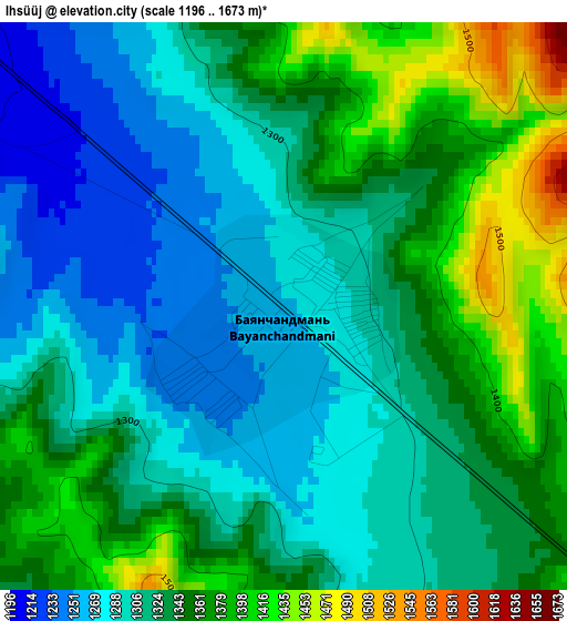 Ihsüüj elevation map