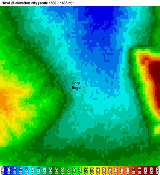 Hovd elevation map