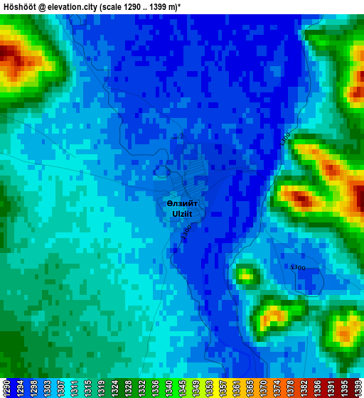 Höshööt elevation map