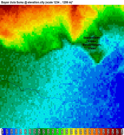 Bayan Uula Sumu elevation map