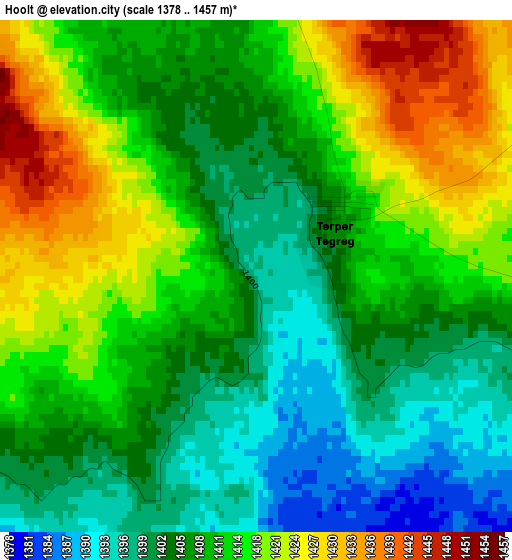 Hoolt elevation map