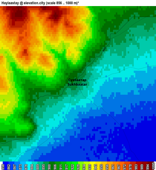 Haylaastay elevation map