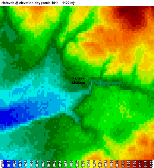 Hatavch elevation map