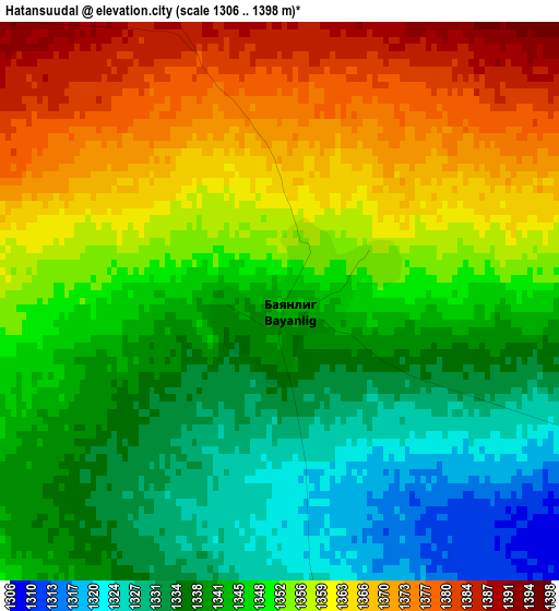 Hatansuudal elevation map