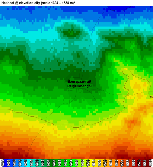 Hashaat elevation map