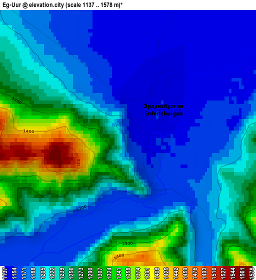 Eg-Uur elevation map